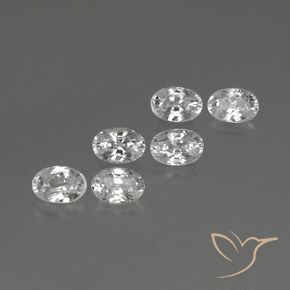Pedras preciosas de Zircão Branco natural de 4.74 ct, oval, VVS-VS