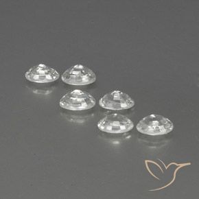 Pedras preciosas de Zircão Branco natural de 4.74 ct, oval, VVS-VS