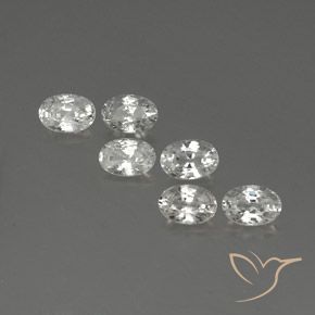 4.54ctw Natural Branco Zircão, oval, VVS-VS