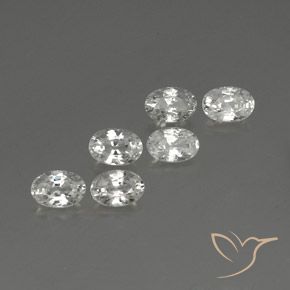 Pedras preciosas de Zircão Branco natural de 4.54 ct, oval, VVS-VS