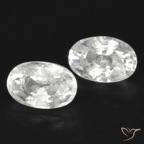 Pedras preciosas de Zircão Branco natural de 1.67 ct, oval, VVS-VS
