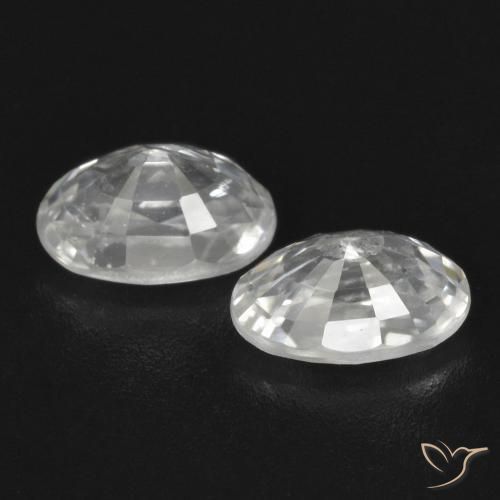 Pedras preciosas de Zircão Branco natural de 1.67 ct, oval, VVS-VS