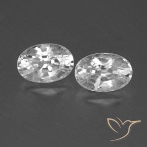 1.69ctw Natural Branco Zircão, oval, VVS