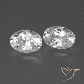 Pedras preciosas de Zircão Branco natural de 1.69 ct, oval, VVS