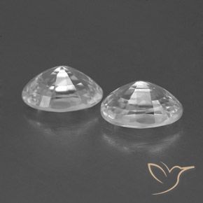 Pedras preciosas de Zircão Branco natural de 1.69 ct, oval, VVS