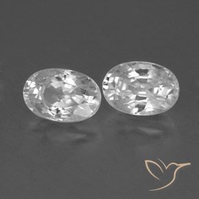 Pedras preciosas de Zircão Branco natural de 1.76 ct, oval, VVS-VS