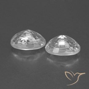 Pedras preciosas de Zircão Branco natural de 1.76 ct, oval, VVS-VS