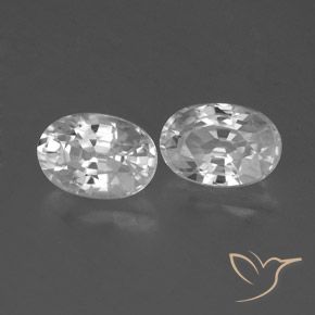 Pedras preciosas de Zircão Branco natural de 1.70 ct, oval, VVS