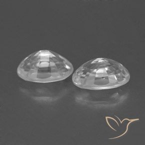 Pedras preciosas de Zircão Branco natural de 1.70 ct, oval, VVS