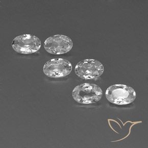 3.92ctw Natural Branco Zircão, oval, VVS-VS