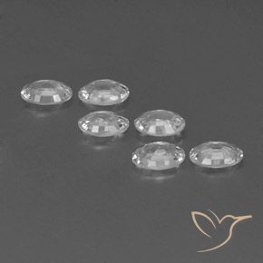 Pedras preciosas de Zircão Branco natural de 3.92 ct, oval, VVS-VS