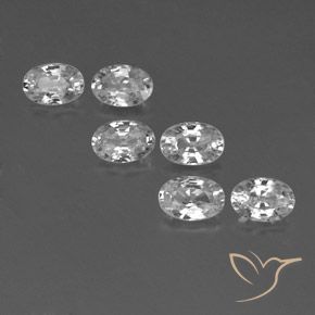 4.55ctw Natural Branco Zircão, oval, VVS-VS