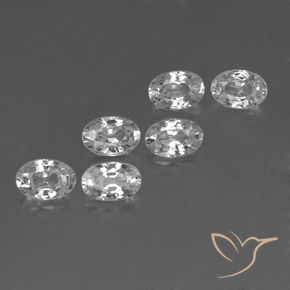 Pedras preciosas de Zircão Branco natural de 4.42 ct, oval, VVS-VS