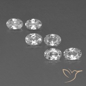 4.32ctw Natural Branco Zircão, oval, VVS-VS