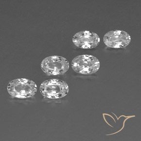Pedras preciosas de Zircão Branco natural de 4.32 ct, oval, VVS-VS