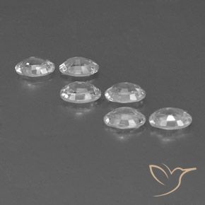 Pedras preciosas de Zircão Branco natural de 4.32 ct, oval, VVS-VS
