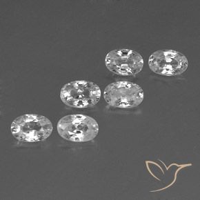 Pedras preciosas de Zircão Branco natural de 4.39 ct, oval, VVS-VS