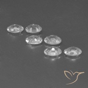 Pedras preciosas de Zircão Branco natural de 4.39 ct, oval, VVS-VS