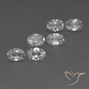 Pedras preciosas de Zircão Branco natural de 4.07 ct, oval, VVS-VS