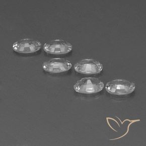 Pedras preciosas de Zircão Branco natural de 4.07 ct, oval, VVS-VS