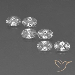 4.46ctw Natural Branco Zircão, oval, VVS-VS