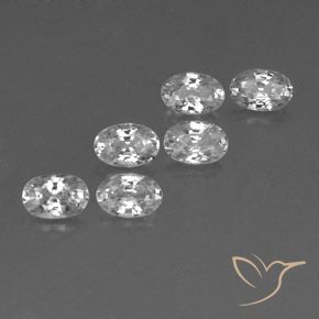 Pedras preciosas de Zircão Branco natural de 4.46 ct, oval, VVS-VS
