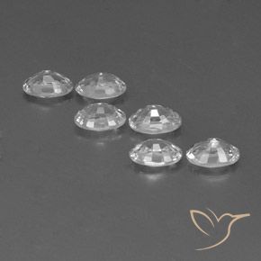 Pedras preciosas de Zircão Branco natural de 4.46 ct, oval, VVS-VS