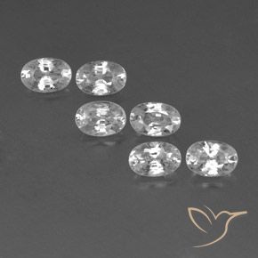4.64ctw Natural Branco Zircão, oval, VVS-VS
