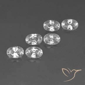 Pedras preciosas de Zircão Branco natural de 4.64 ct, oval, VVS-VS