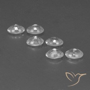 Pedras preciosas de Zircão Branco natural de 4.64 ct, oval, VVS-VS