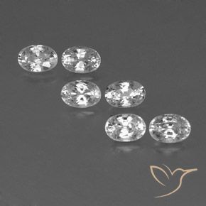 4.77ctw Natural Branco Zircão, oval, VVS-VS