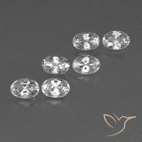 Pedras preciosas de Zircão Branco natural de 4.77 ct, oval, VVS-VS