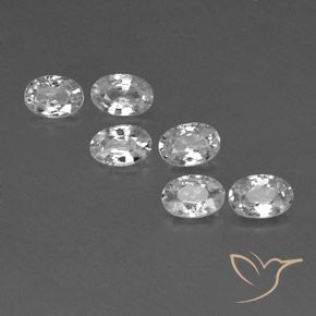 3.90ctw Natural Branco Zircão, oval, VVS-VS