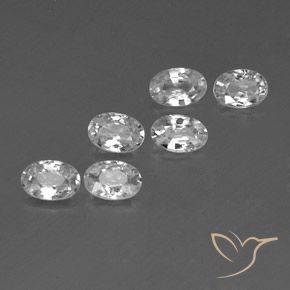 Pedras preciosas de Zircão Branco natural de 3.90 ct, oval, VVS-VS