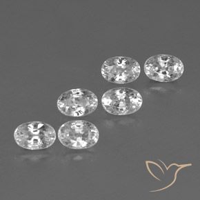 5.32ctw Natural Branco Zircão, oval, VVS-VS