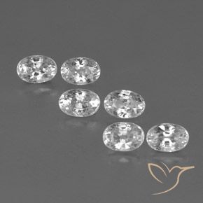 Pedras preciosas de Zircão Branco natural de 5.32 ct, oval, VVS-VS