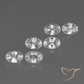 4.68ctw Natural Branco Zircão, oval, VVS-VS