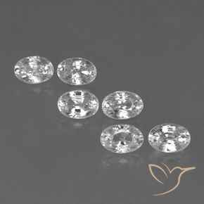 Pedras preciosas de Zircão Branco natural de 4.68 ct, oval, VVS-VS