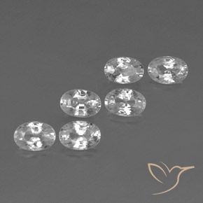 4.55ctw Natural Branco Zircão, oval, VVS-VS