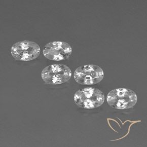 Pedras preciosas de Zircão Branco natural de 4.55 ct, oval, VVS-VS