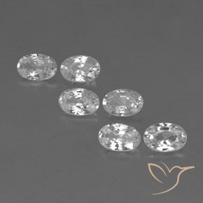 Pedras preciosas de Zircão Branco natural de 4.18 ct, oval, VVS-VS