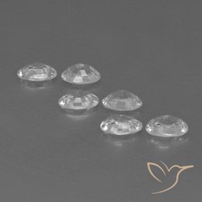 Pedras preciosas de Zircão Branco natural de 4.18 ct, oval, VVS-VS
