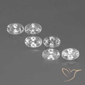 Pedras preciosas de Zircão Branco natural de 5.35 ct, oval, VVS-VS