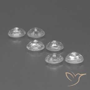 Pedras preciosas de Zircão Branco natural de 5.35 ct, oval, VVS-VS