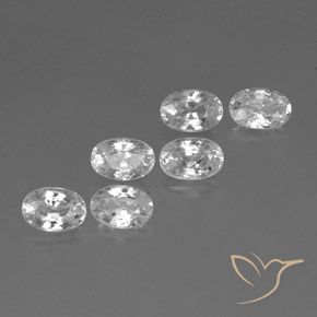 4.69ctw Natural Branco Zircão, oval, VVS-VS