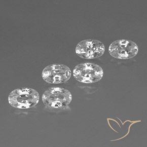 4.63ctw Natural Branco Zircão, oval, VVS-VS