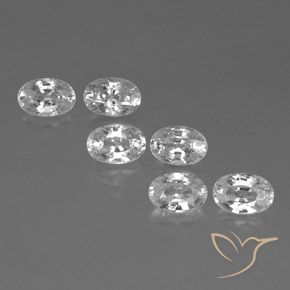 Pedras preciosas de Zircão Branco natural de 4.63 ct, oval, VVS-VS