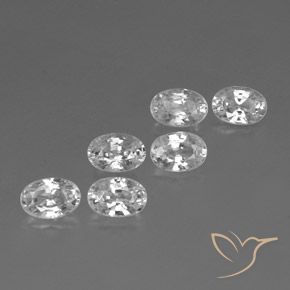 4.61ctw Natural Branco Zircão, oval, VVS-VS