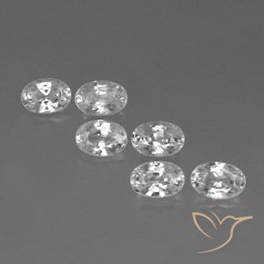 Pedras preciosas de Zircão Branco natural de 4.61 ct, oval, VVS-VS