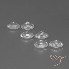 Pedras preciosas de Zircão Branco natural de 4.61 ct, oval, VVS-VS